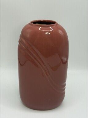 Artmark Taiwan Art Deco Pink Vase Ceramic 90s Home Decor 9.25”